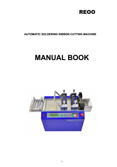 Soldering ribbon cutting machine manual book(图1)